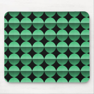 Vibrant Green Retro Flair Mousepad