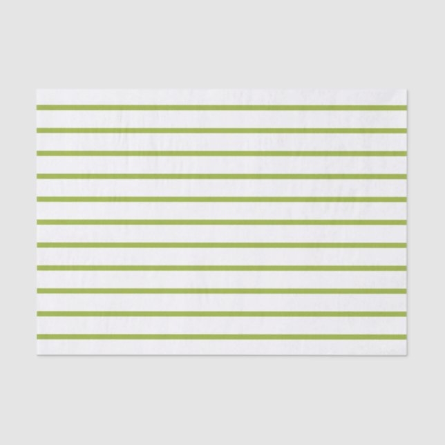 Vibrant Green Striped Tissue Paper (Front)