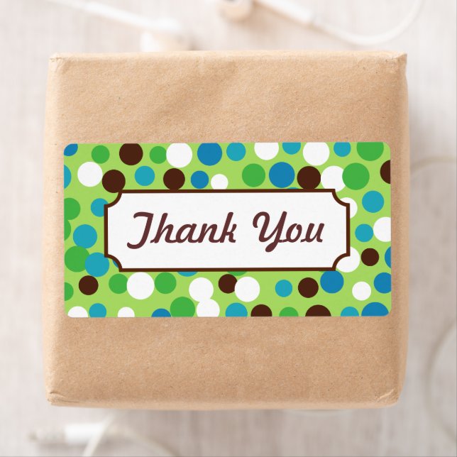 Vibrant Green Thank You Labels (Insitu)