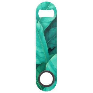Vibrant Green Tropical Banana Leaves Pattern