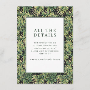 Vibrant Green Tropical Leaves Enclosure Card