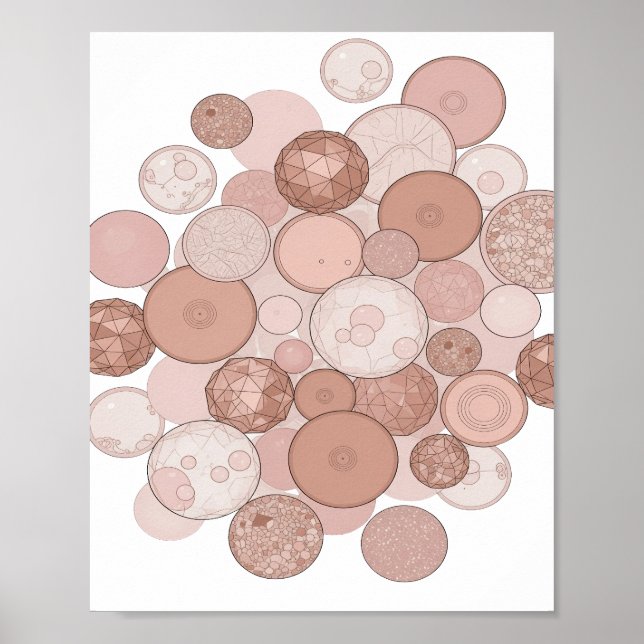 Vibrant Grey ABSTRACT ART Statement Design Poster (Front)