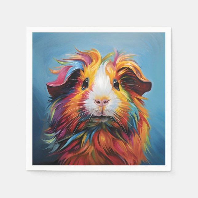 Vibrant Guinea Pig Napkin (Front)