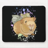 Vibrant Guinea Pig Trio Colour Splash Pet Lover