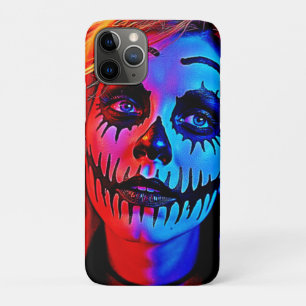 Vibrant Halloween Makeup Art iPhone 11 Pro Case