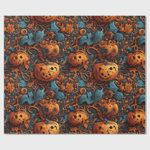 Vibrant Halloween-themed Wrapping Paper