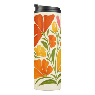  Vibrant Hand-Painted Wildflowers Art Thermal Tumbler