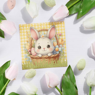 Vibrant Happy Easter in a Yellow background card