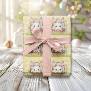 Vibrant Happy Easter in a Yellow background Wrapping Paper
