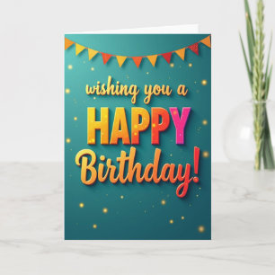 Vibrant Happy Message Card