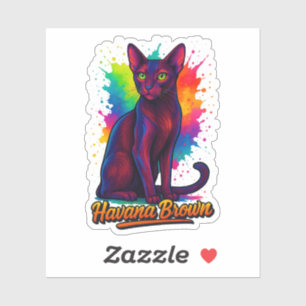Vibrant Havana Brown Cat Pop Art – Colorful Modern