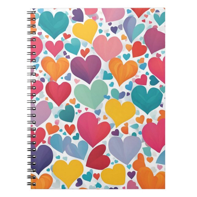 Vibrant Heart Celebration Notebook – Colourful Lov (Front)