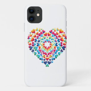 Vibrant Heart Tie-Dye iPhone 11 Case