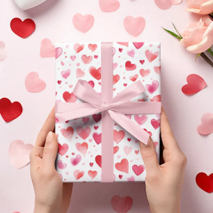 Vibrant Hearts   Colourful   Valentine's Day  Wrapping Paper
