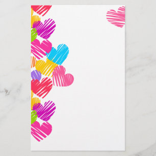 Vibrant Hearts Stationery