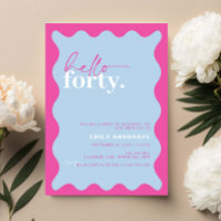 Vibrant Hello Forty 40th Birthday Party