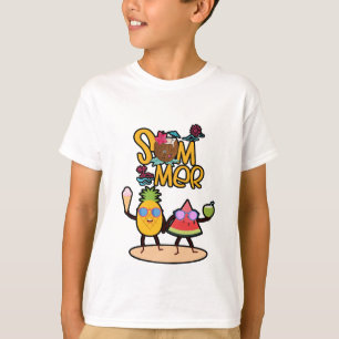 Vibrant Hello Summer   Colorful Ocean Animals  T-Shirt