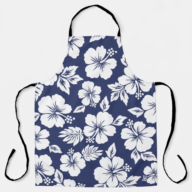 Vibrant Hibiscus: Floral Seamless Pattern. Apron (Front)