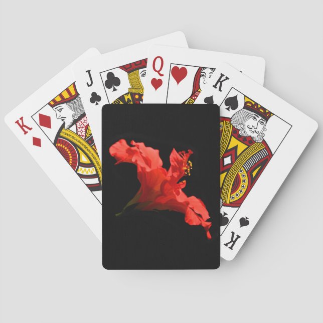 Vibrant Hibiscus Flower  Playing Cards (Back)