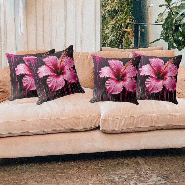 Vibrant Hibiscus Splash Cushion (Creator Uploaded)