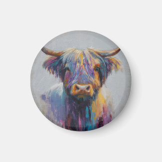 Vibrant Highland Coo Gift - Highland Cow Magnet