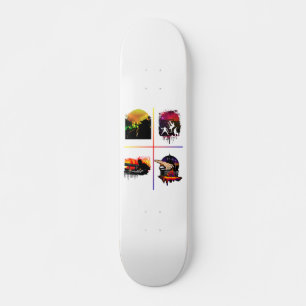 Vibrant Hip Hop Street Culture Bold Urban Artistic Skateboard
