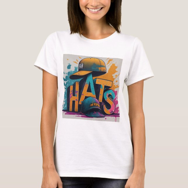 Vibrant Hip-Hop Style with a Chic Twist T-Shirt (Front)