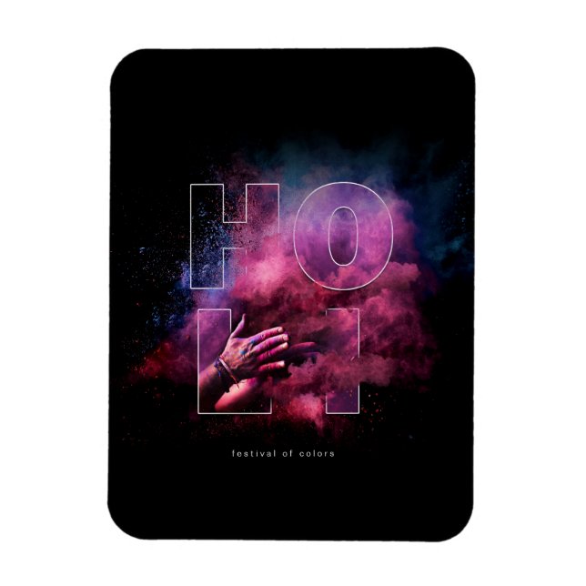 Vibrant Holi Festival of Colours Design Magnet (Vertical)