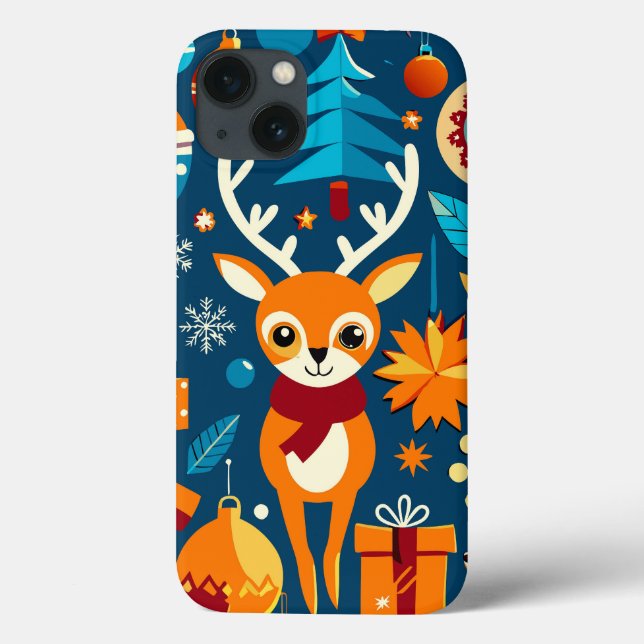 Vibrant Holiday Deer Magic ✨🎁 Festive Winter Case-Mate iPhone Case (Back)
