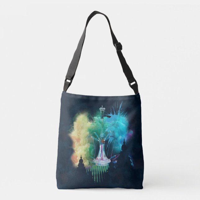 Vibrant Hookah Shisha Hubbly Flavours Crossbody Bag (Back)