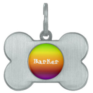 Vibrant Horizontal Colour Spectrum Purple to Green Pet ID Tag