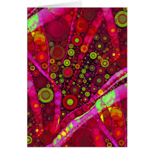 Vibrant Hot Pink Concentric Circle Mosaic