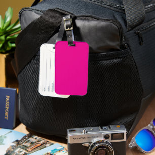 Vibrant Hot Pink Travel Tag with Chic Style