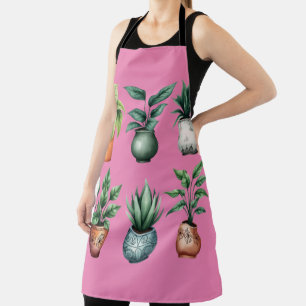 Vibrant Houseplants Collection Apron