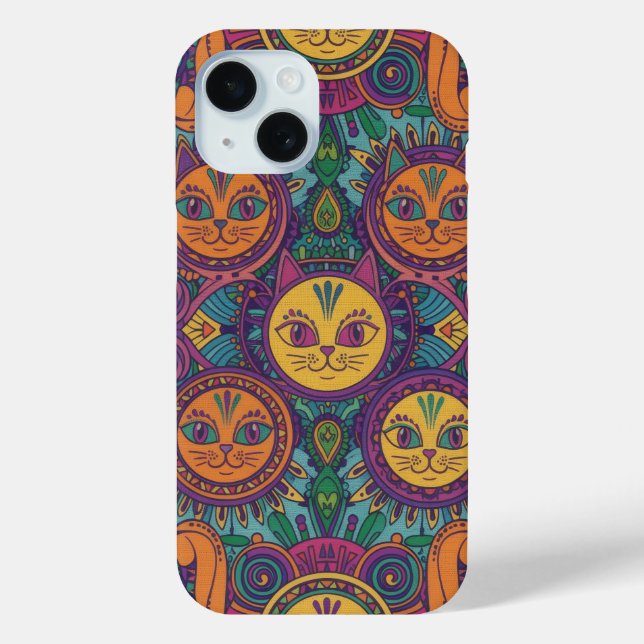 Vibrant Huichol Animal Spirit Phone Case (Back)