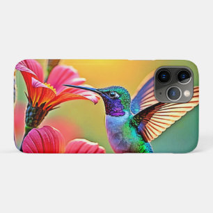 Vibrant Hummingbird at Sunset Design iPhone 11 Pro Case