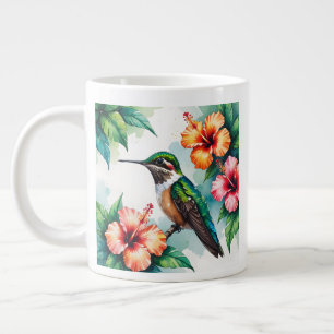 Vibrant Hummingbird Tropical Hibiscus Coffee Mug