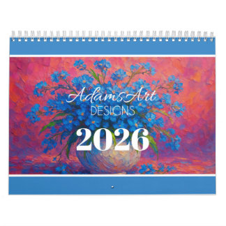 Vibrant Impressionist Floral Calendar