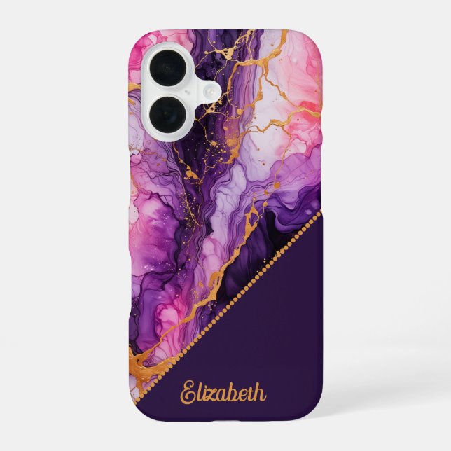 Vibrant Ink Fusion iPhone 16 Case (Back)