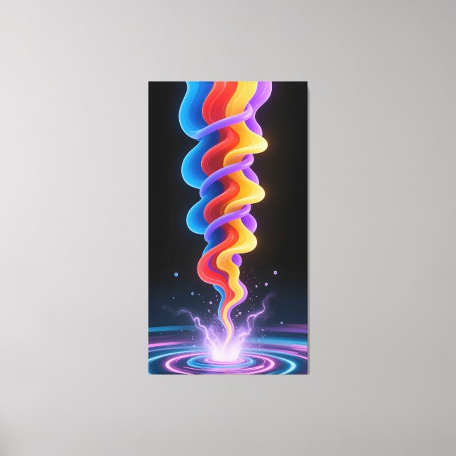 Vibrant ink pulses vibrate canvas print (Front)