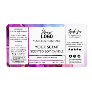 Vibrant Ink Scented Soy Candle