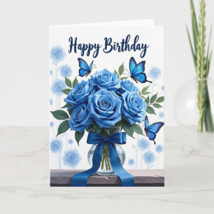 Vibrant Insect Bloom Birthday Card