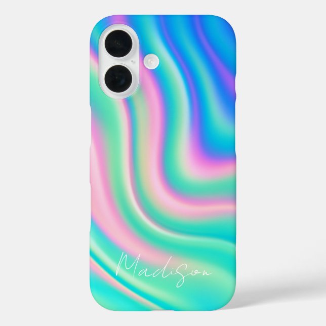 Vibrant Iridescent Wave Flow Case-Mate iPhone Case (Back)