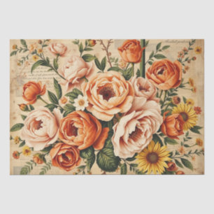 Vibrant Italian-Inspired Floral Collage Tissue Paper