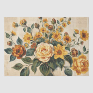 Vibrant Italian-Inspired Floral Collage Tissue Paper