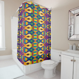 Vibrant Kaleidoscope Flow Shower Curtain