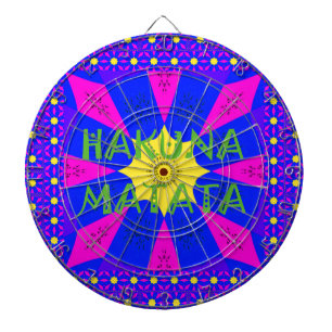 Vibrant Kaleidoscope: Hakuna Matata Beautiful Amaz Dartboard