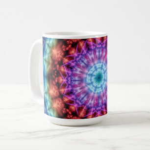 Vibrant Kaleidoscope Mandala Colourful Art Coffee Mug