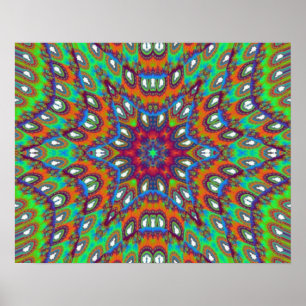 Vibrant Kaleidoscope Wall Poster