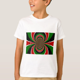 Vibrant Kenya Vision: Mirrored Kenyan Flag design T-Shirt